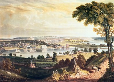 La città di Washington oltre il cantiere navale, inciso da William James Bennett, c.1824 da George Cooke